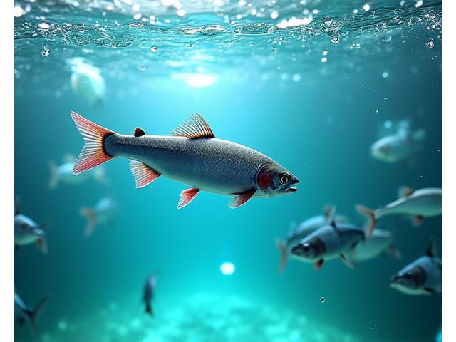 Crystal clear water flowing in a Recirculating Aquaculture System (RAS) for trout farming