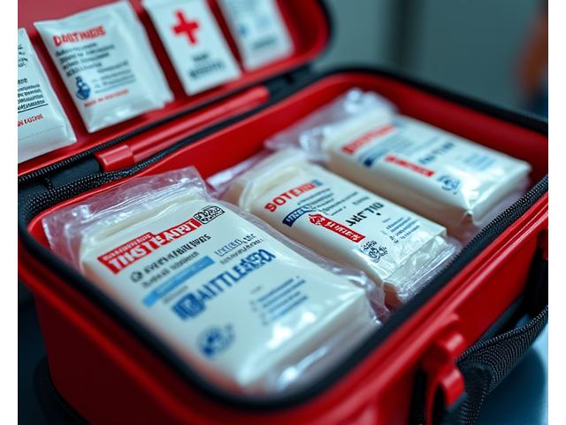 Marine-grade first aid kit with essential medical supplies for fishing vessels